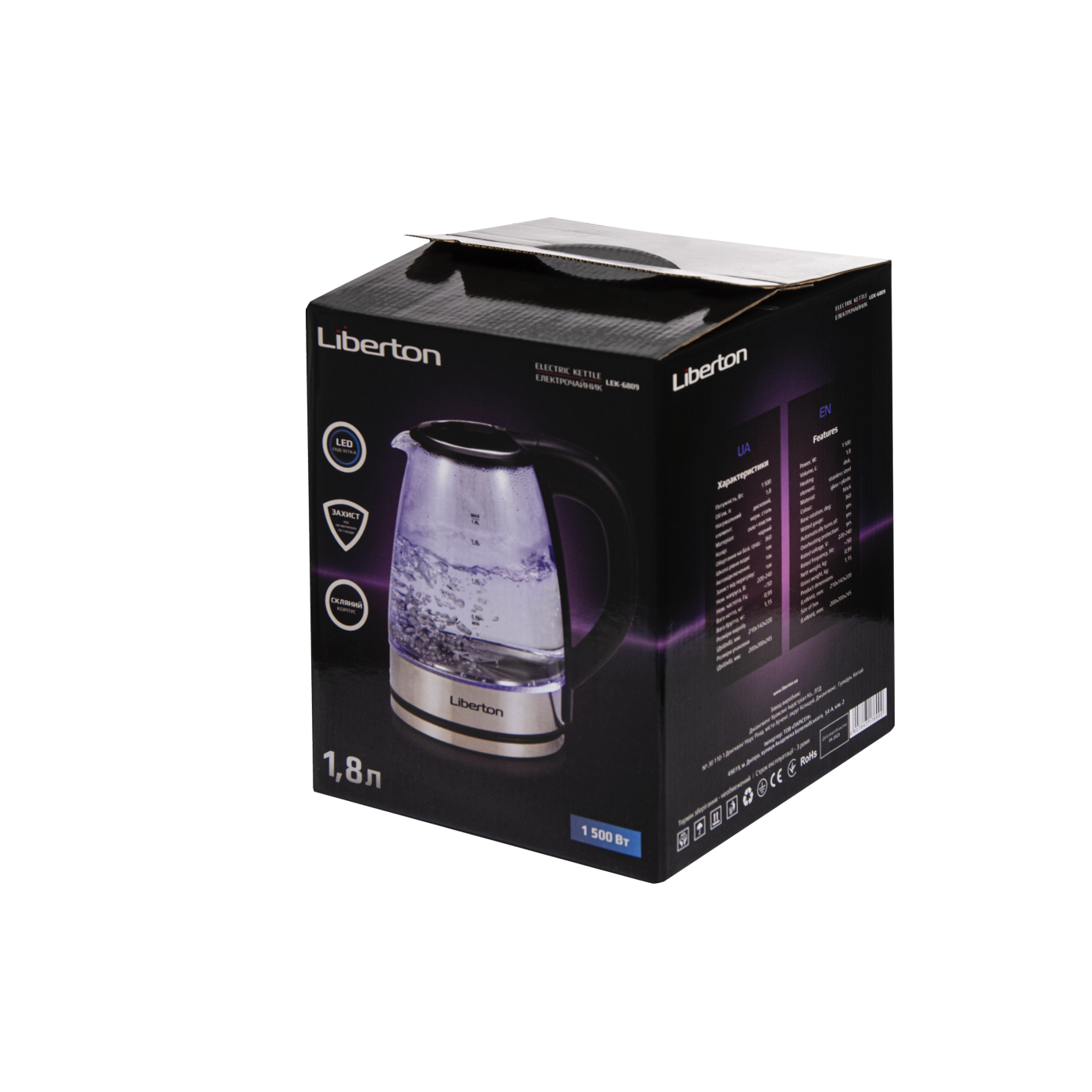 Електрочайник LEK-6809